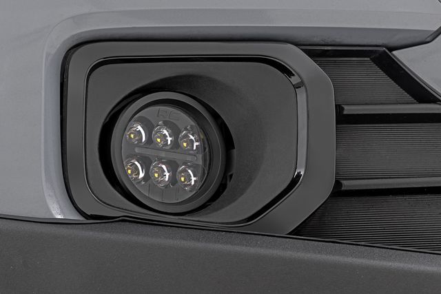Rough Country LED Fog Light Kit | 3.5 Inch Round Black Series | Amber DRL | Toyota Tacoma (16-23)