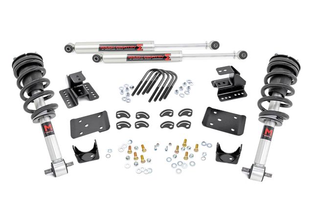 Rough Country 2 Inch Lowering Kit | 4 Inch Rear Lowering | M1 | Chevy/GMC 1500 (14-18 & Classic)