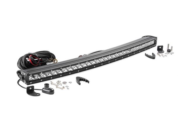 Rough Country 30 Inch Chrome Series LED Light Bar | Curved | Single Row