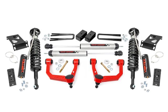 Rough Country 3.5 Inch Lift Kit | Red UCA | Vertex/V2 | Toyota Tacoma 2WD/4WD (2005-2023)