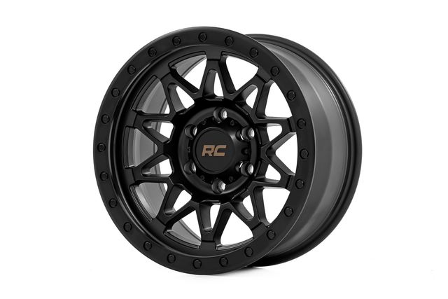 Rough Country Rough Country 78 Series Wheel | Simulated Beadlock | Black | 17x8.5 | 6x5.5 | +0mm