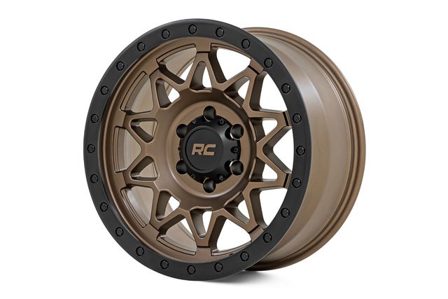 Rough Country Rough Country 78 Series Wheel | Simulated Beadlock | Bronze/Black | 18x9 | 8x180 | 0mm