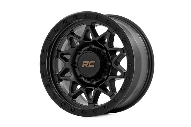 Rough Country Rough Country 78 Series Wheel | Simulated Beadlock | Black | 18x9 | 8x170 | 0mm