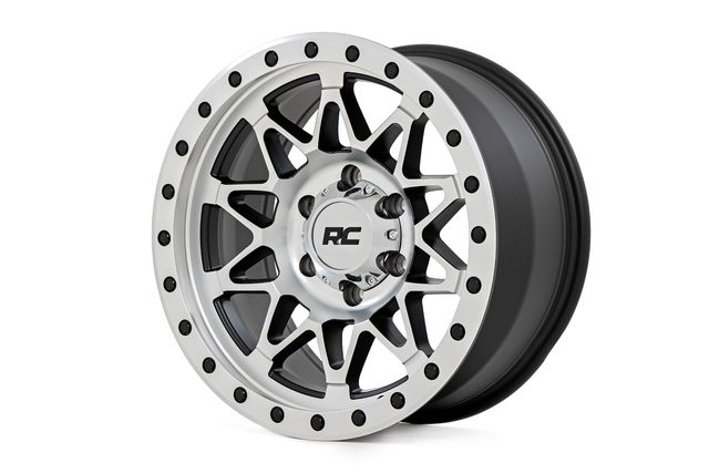 Rough Country Rough Country 78 Series Wheel | Simulated Beadlock | Full Machine | 18x9 | 6x5.5 | -12mm