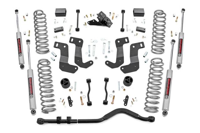 Rough Country 3.5 Inch Lift Kit | C/A Drop | 4-Door | Jeep Wrangler Unlimited 4WD (24-26)