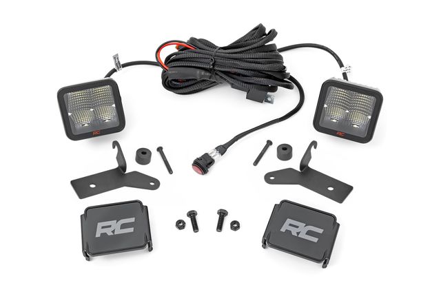 Rough Country LED Light Kit | Hinge Mount | 2" Spectrum Pair | Jeep Gladiator JT/Wrangler JL (18-26)