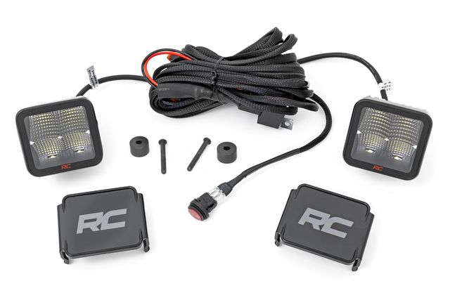 Rough Country LED Light Kit | Cowl Mount | 2" Spectrum Pair | Jeep Gladiator JT/Wrangler JL (18-26)