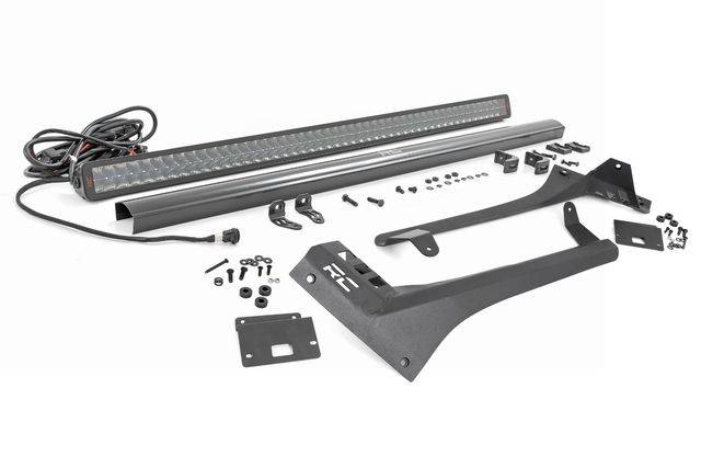 Rough Country LED Light Kit | Windshield | 50" Spectrum Dual Row | Jeep Gladiator JT/Wrangler JL (18-26)