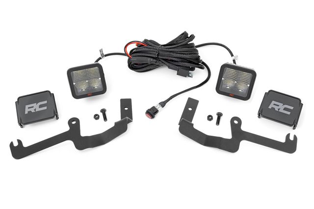 Rough Country LED Light Kit | Ditch Mount | 2" Spectrum Pair | Spot | Chevy Silverado 1500 (19-26)
