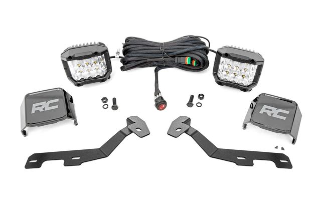 Rough Country LED Light Kit | Ditch Mount | 3" OSRAM | Wide | Ram 1500 2WD/4WD (2019-2026)