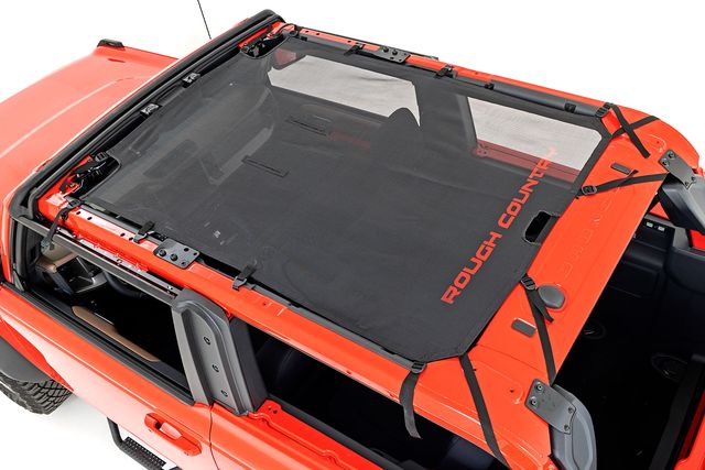 Rough Country Mesh Bikini Top Plus | Black | Ford Bronco 4WD (2021-2026)