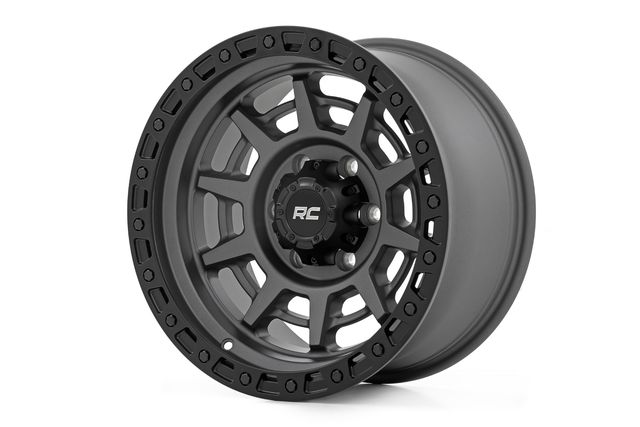 Rough Country Rough Country 85 Series Wheel | Simulated Beadlock | Gunmetal Gray/Black | 17x9 | 6x5.5 |+25mm