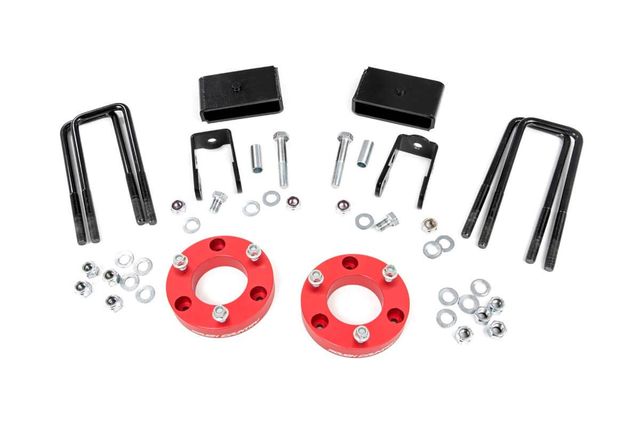 Rough Country 2 Inch Lift Kit | Red Spacers | Nissan Titan XD 2WD/4WD (2016-2024)