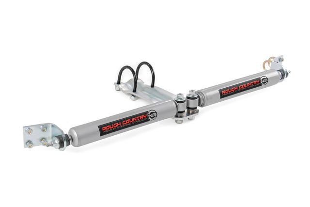 Rough Country N3 Steering Stabilizer | Dual | 2-8 Inch Lift | Ram 1500 4WD (1994-1999)