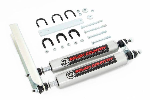 Rough Country N3 Steering Stabilizer | Dual | Ford Bronco/F-150/F-250 (1980-1998)