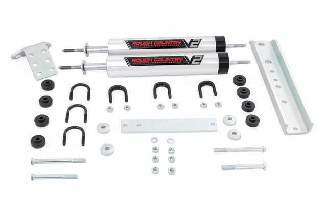 Rough Country V2 Steering Stabilizer | Dual | Ford Bronco/F-150/F-250 (1980-1998)