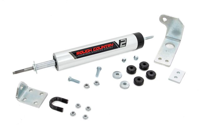 Rough Country V2 Steering Stabilizer | 0-5 Inch Lift | Ford F-150 4WD (1997-2003)
