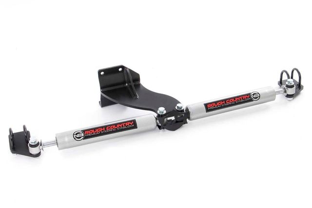Rough Country N3 Steering Stabilizer | Dual | 2.5-8 Inch Lift | Ram 2500 (14-26)/3500 (13-26)