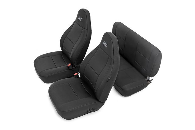 Rough Country Seat Covers | Front and Rear | Jeep Wrangler TJ 4WD (1997-2002)