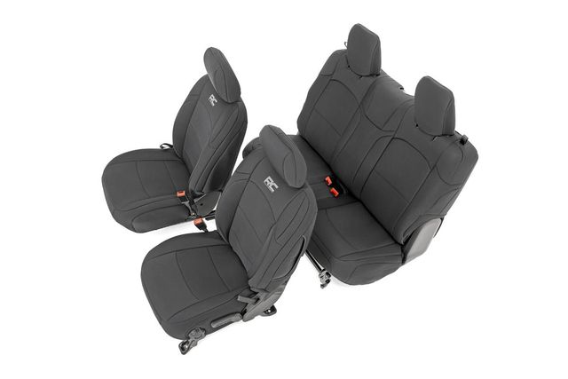 Rough Country Seat Covers | Front and Rear | Jeep Wrangler JL 4WD (2018-2026)