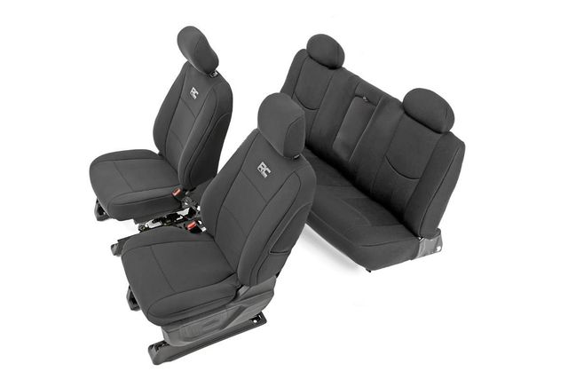 Rough Country Seat Covers | FR 40/20/40 & Rear | Chevy/GMC 1500 (14-18 & Classic)