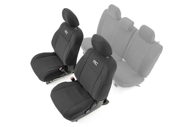 Rough Country Seat Covers | Front | Double Cab | Toyota Tacoma 2WD/4WD (2016-2023)