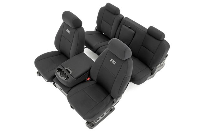 Rough Country Seat Covers | FR 40/40/20 & RR Full Bench | Chevy/GMC 1500/2500HD (07-13)