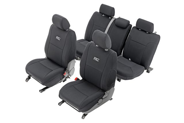 Rough Country Seat Covers | FR & RR | Crew Cab | Toyota Tacoma 2WD/4WD (2005-2015) | #91052