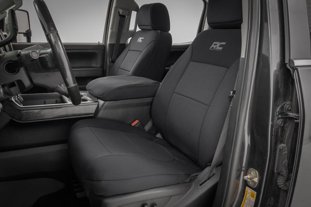 Rough Country Seat Covers | FR Bucket & RR 60/40 Bench | Chevy/GMC 2500HD/3500HD (14-26)