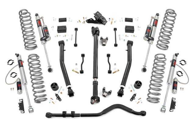 Rough Country 3.5 Inch Lift Kit | Adj Lower | FR D/S | M1R | Jeep Wrangler JL 4WD (24-26)