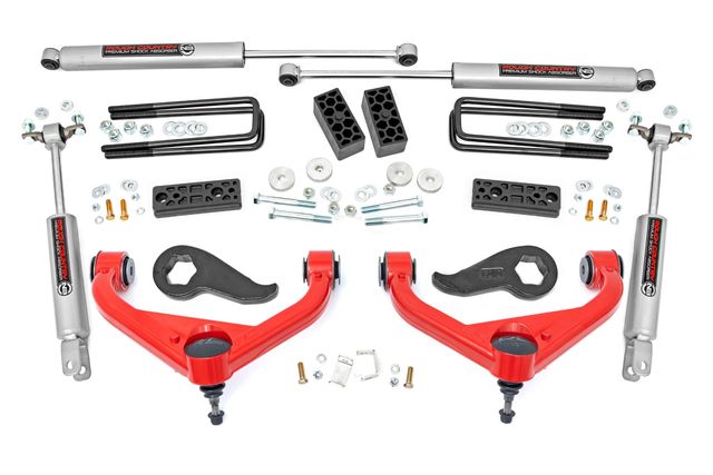 Rough Country 3 Inch Lift Kit | Chevy/GMC Sierra 3500 HD/Silverado 3500 HD 2WD/4WD (20-26)