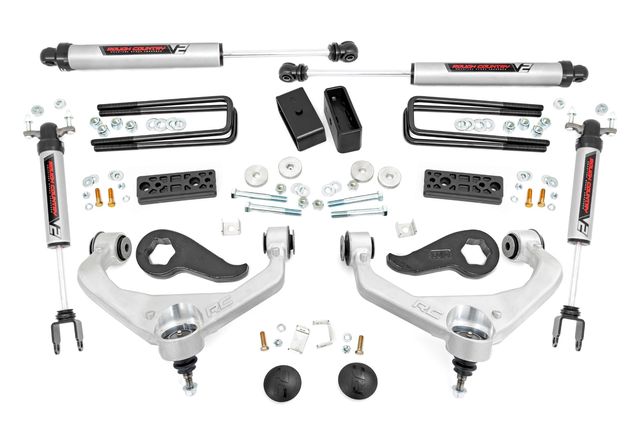 Rough Country 3 Inch Lift Kit | UCAs | V2 | Chevy/GMC Sierra 3500 HD/Silverado 3500 HD (20-26)