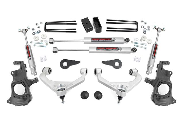 Rough Country 3.5 Inch Lift Kit | Knuckle | w/ Overloads | Chevy/GMC 2500HD/3500HD (11-19)