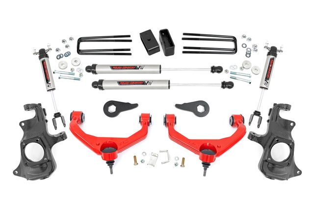 Rough Country 3.5 Inch Knuckle Lift Kit | V2 | w/ Overloads | Chevy/GMC 2500HD/3500HD (11-19)