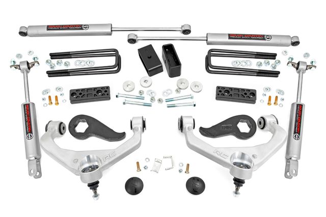 Rough Country 3 Inch Lift Kit | w/ Overloads | Chevy/GMC 2500HD/3500HD (20-26)