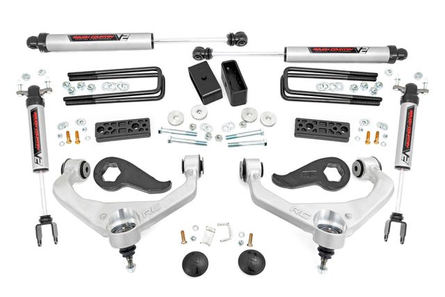 Rough Country 3 Inch Lift Kit | UCAs | V2 | w/ Overloads | Chevy/GMC 2500HD/3500HD (20-26)