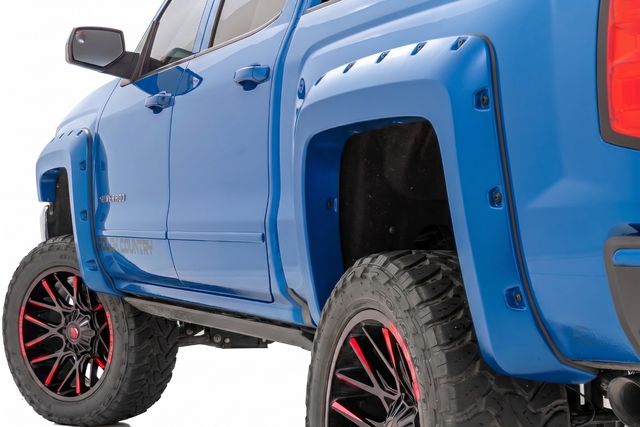 Rough Country Pocket Fender Flares | 5'9" Bed | GA0 North-Sky Blue | Chevy Silverado 1500 (14-18 & Classic)