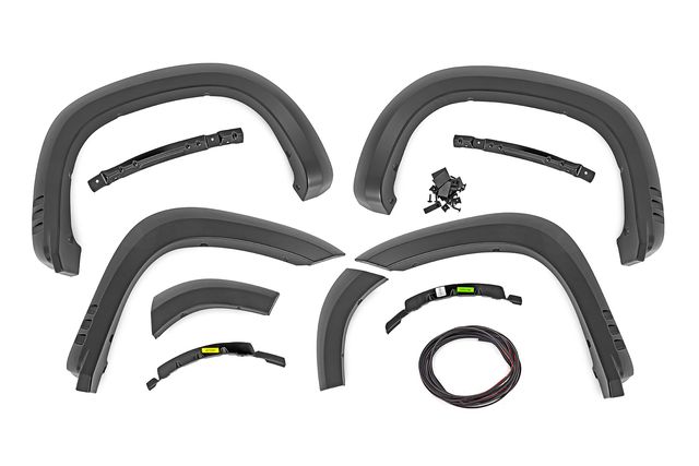 Rough Country SF1 Fender Flares | GAN Silver Ice Metallic | Chevy Silverado 1500 (19-26)