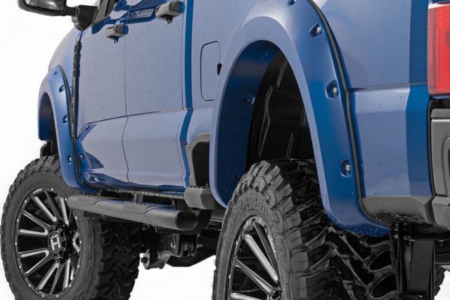Rough Country Pocket Fender Flares | E9 Argon Blue | Ford F-250/F-350 Super Duty (23-26)