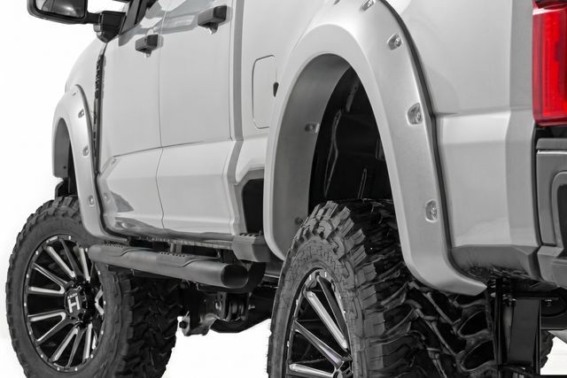 Rough Country Pocket Fender Flares | JS Iconic Silver | Ford F-250/F-350 Super Duty (23-26)