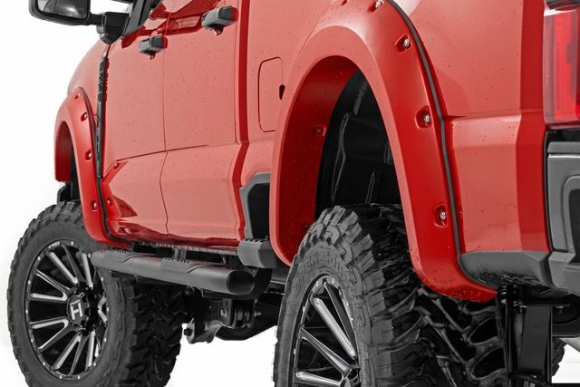 Rough Country Pocket Fender Flares | PQ Race Red | Ford F-250/F-350 Super Duty (23-26)