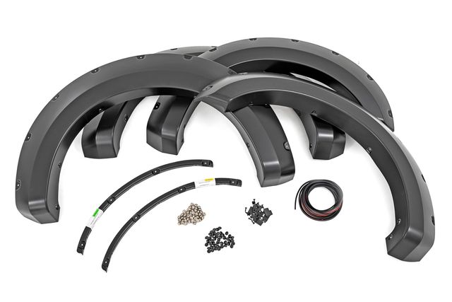 Rough Country Pocket Fender Flares | UX Ingot Silver Metallic | Ford F-250/F-350 Super Duty (17-22)