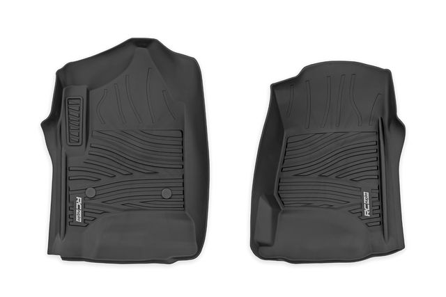 Rough Country Flex-Fit Floor Mats | Front | Chevy/GMC 1500/2500HD/3500HD (14-19 & Classic)