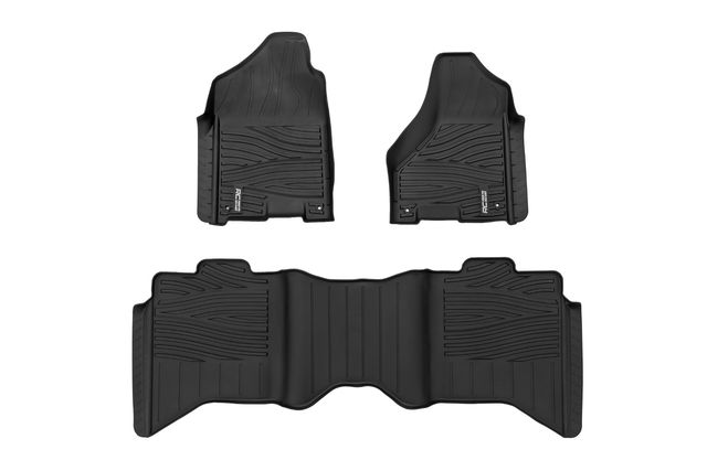 Rough Country Flex-Fit Floor Mats | FR & RR | Crew Cab | Ram 1500 2WD/4WD (2012-2018 & Classic)