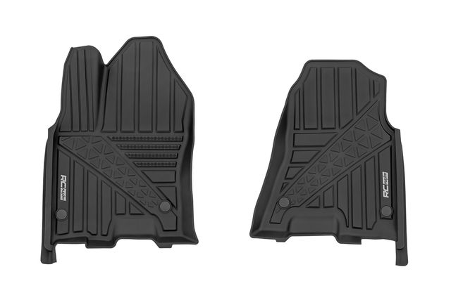 Rough Country Flex-Fit Floor Mats | Front | Crew | Ram 1500 2WD/4WD (2025-2026)