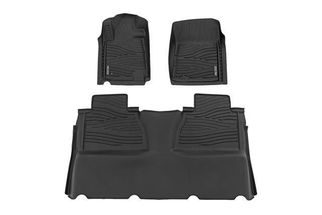Rough Country Floor Mats | FR & RR | Crew Max | Toyota Tundra 2WD/4WD (2014-2021)