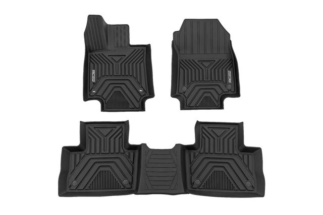 Rough Country Flex-Fit Floor Mats | Front & Rear | Toyota RAV4 2WD/4WD (2019-2025)