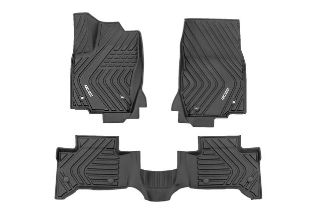 Rough Country Flex-Fit Floor Mats | FR & RR | Toyota Land Cruiser 4WD (2024-2026)