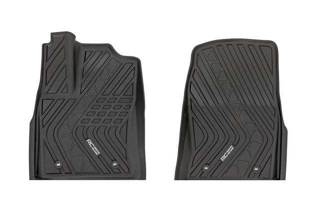 Rough Country Flex-Fit Floor Mats | FR | CrewMax | Toyota Tundra 2WD/4WD (2022-2026)