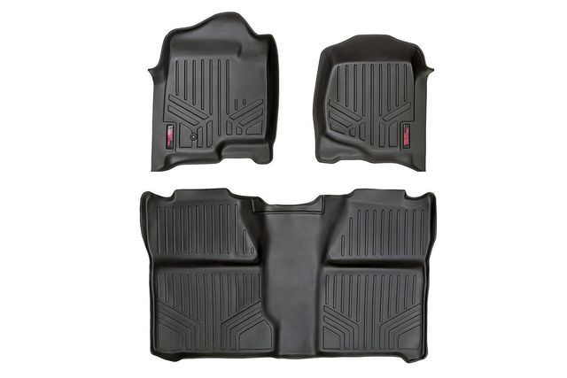 Rough Country Floor Mats | FR & RR | Crew Cab | Chevy/GMC 1500/2500HD (07-14)